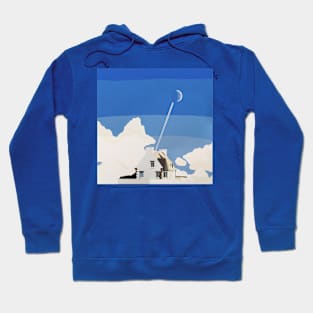 Crescent moon over Finistere Hoodie